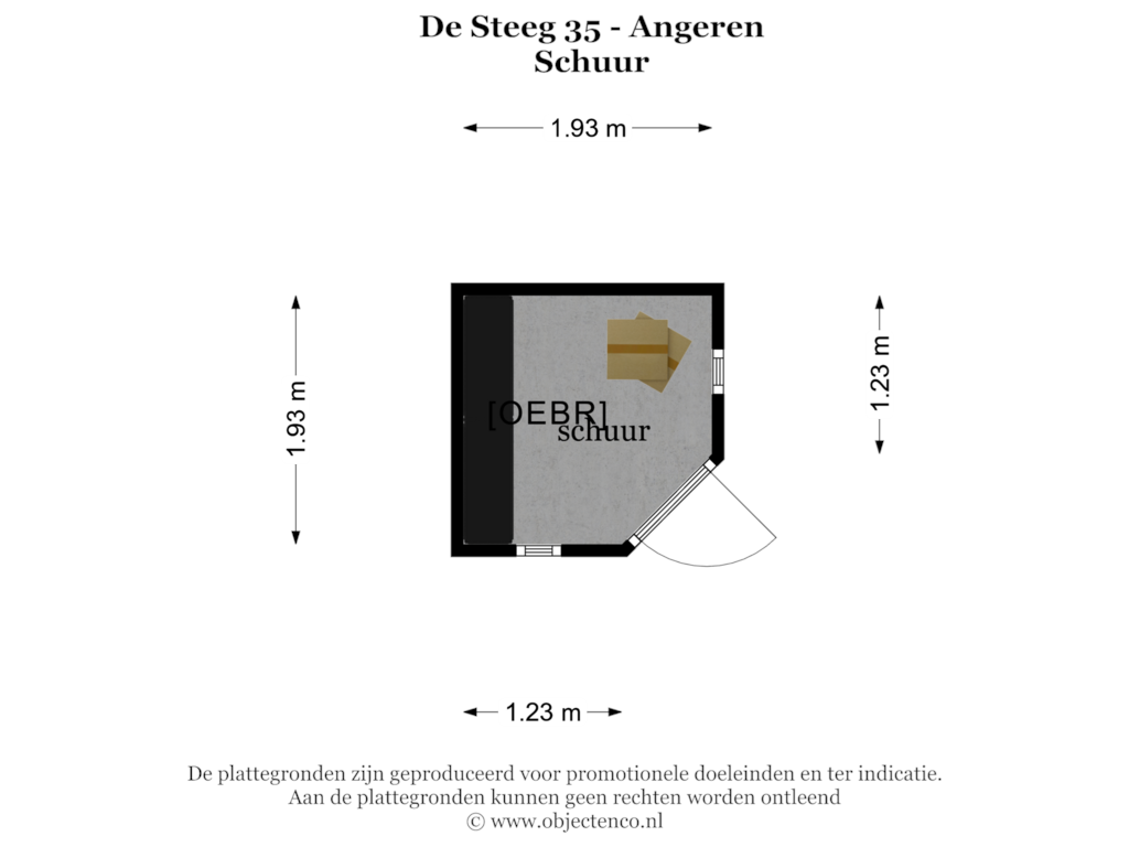 View floorplan of SCHUUR of de Steeg 35