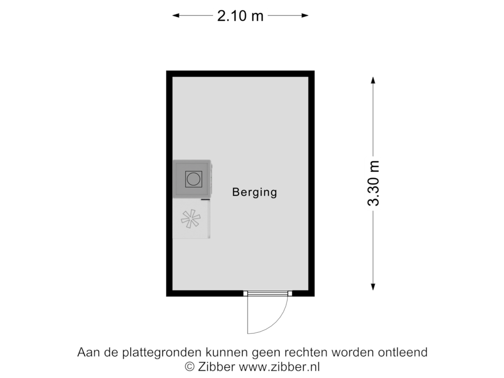 View floorplan of Berging of Bazuinstraat 27