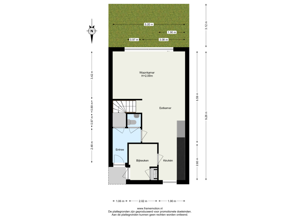 Bekijk plattegrond van Begane Grond tuin van Margrietstraat 7