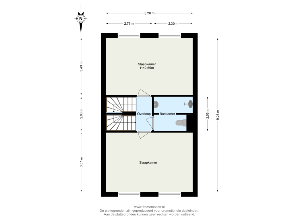 Bekijk plattegrond van Verdieping 1 van Margrietstraat 7