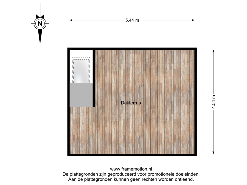 Bekijk plattegrond van Dakterras van Margrietstraat 7