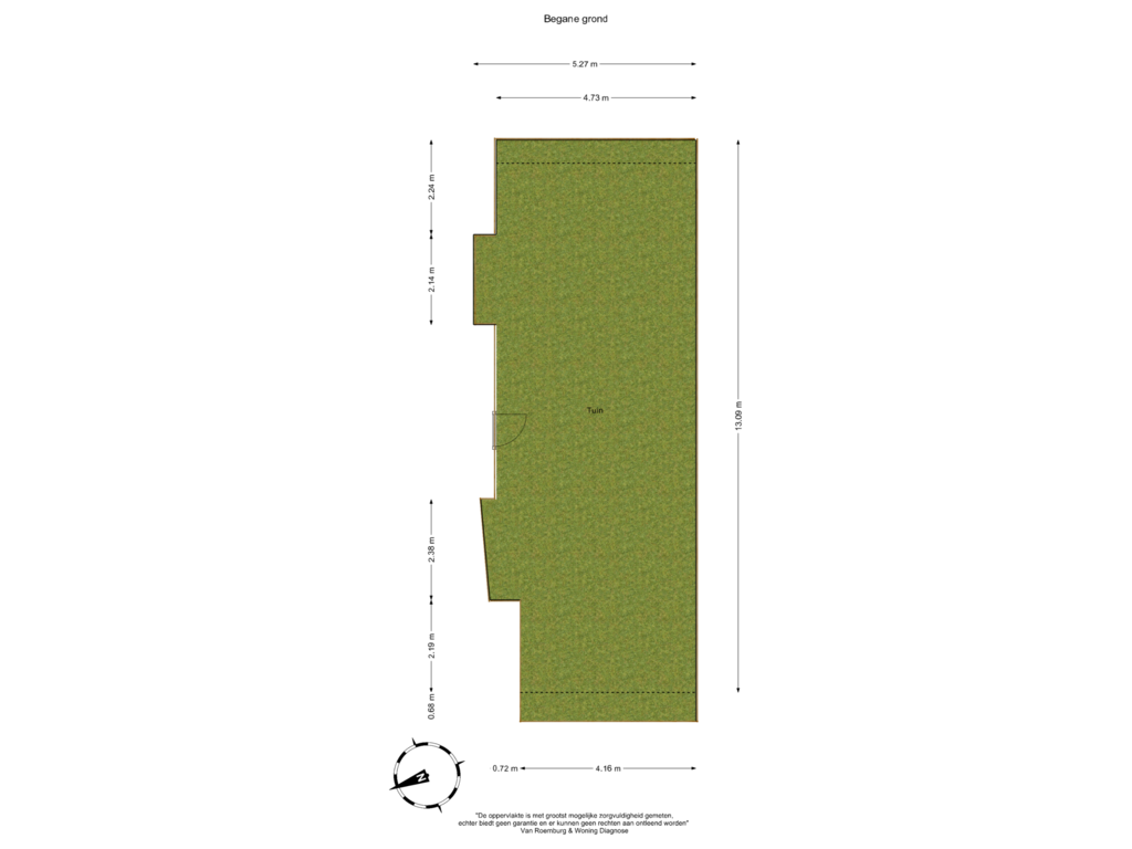 View floorplan of Tuin of Van Oldenbarneveldtstraat 52-A