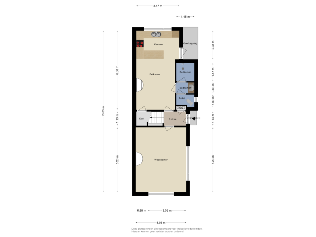 Bekijk plattegrond van Begane Grond van van Bennekomweg 39