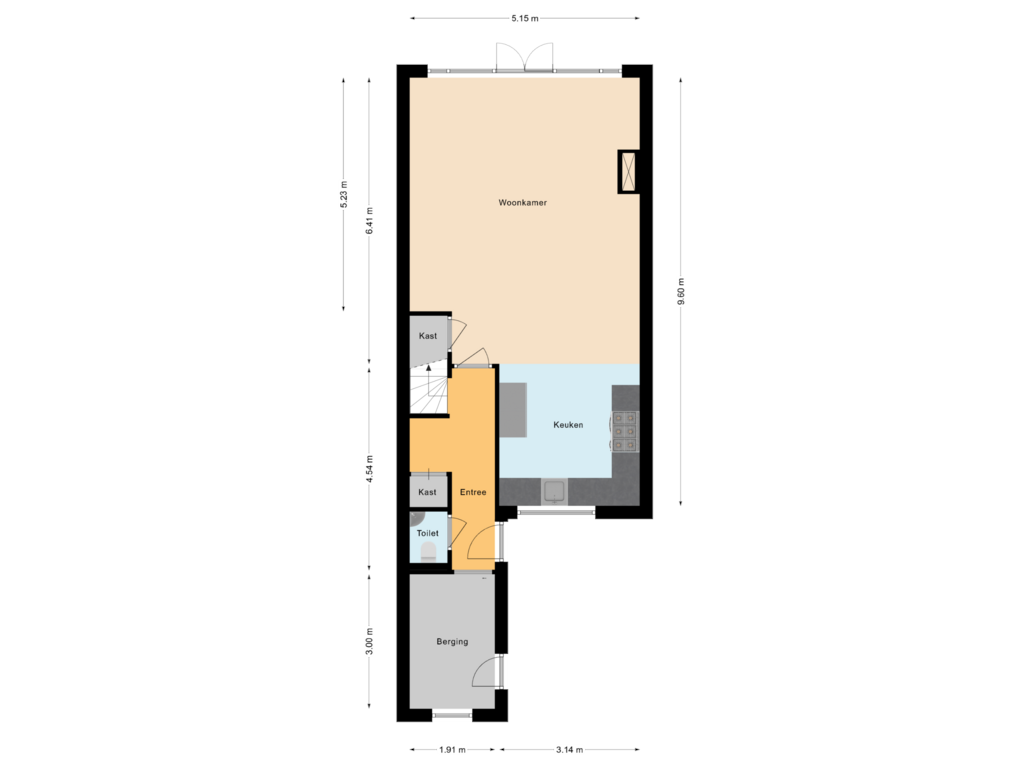 View floorplan of Begane grond of Kreeft 12