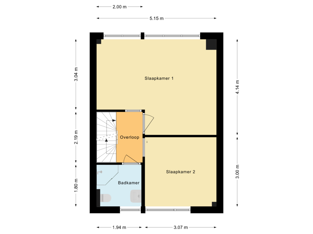 View floorplan of Eerste verdieping of Kreeft 12