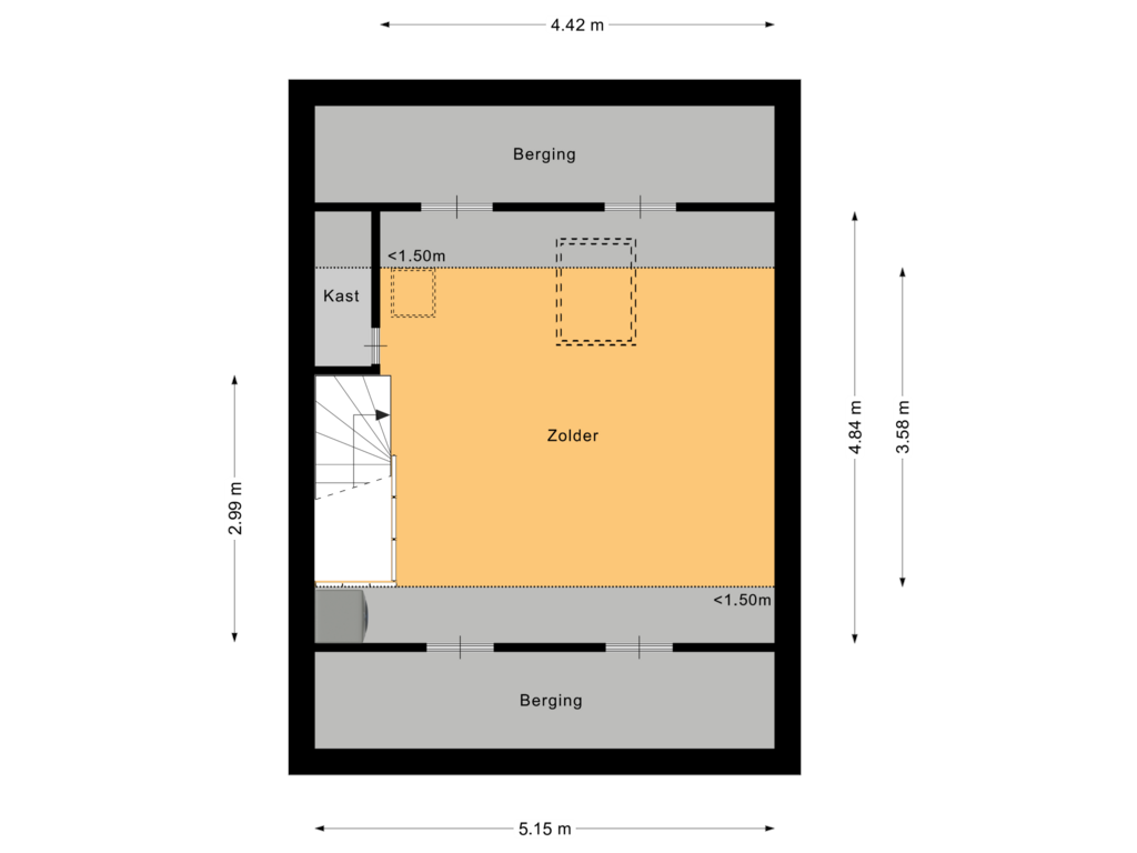 View floorplan of Tweede verdieping of Kreeft 12