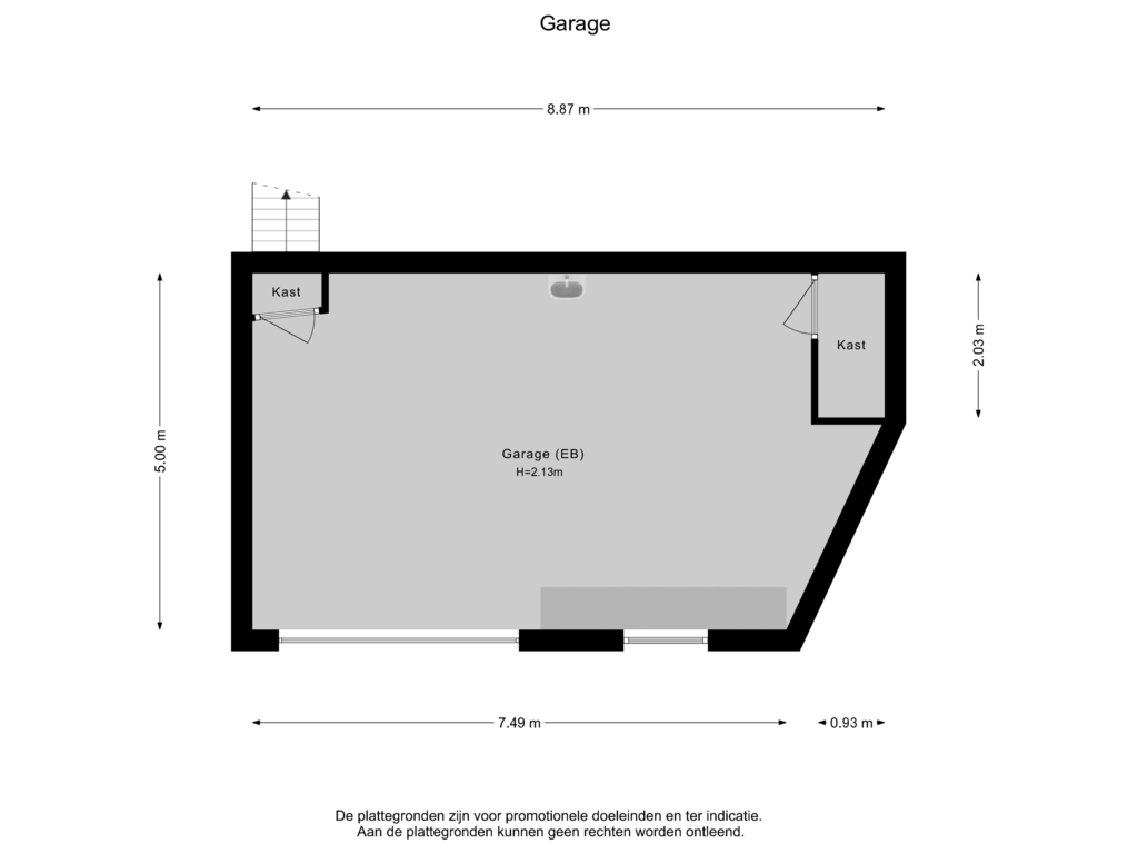 Bekijk plattegrond van Garage van Oudebaan 9