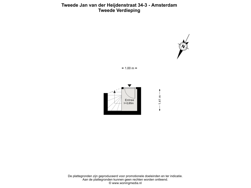 Bekijk plattegrond van 2e_verd van Tweede Jan van der Heijdenstraat 34-3