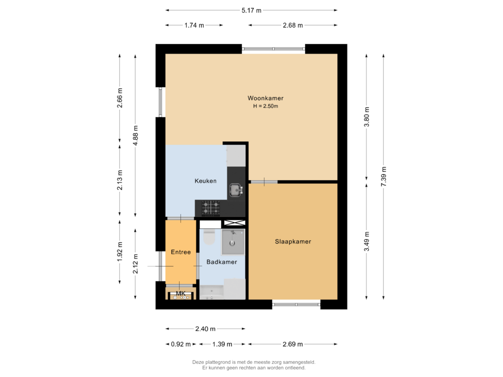 Bekijk plattegrond van Appartement van Dieze 66