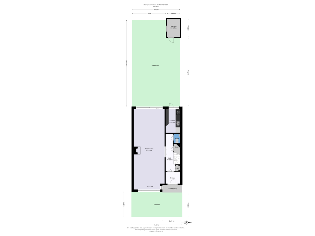 Bekijk plattegrond van Situatie van Henegouwselaan 95