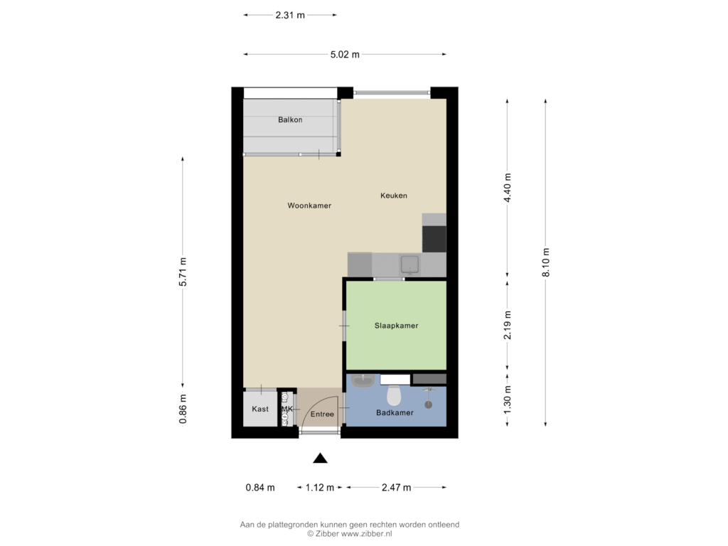 View floorplan of Appartement of Lage Nieuwstraat 456