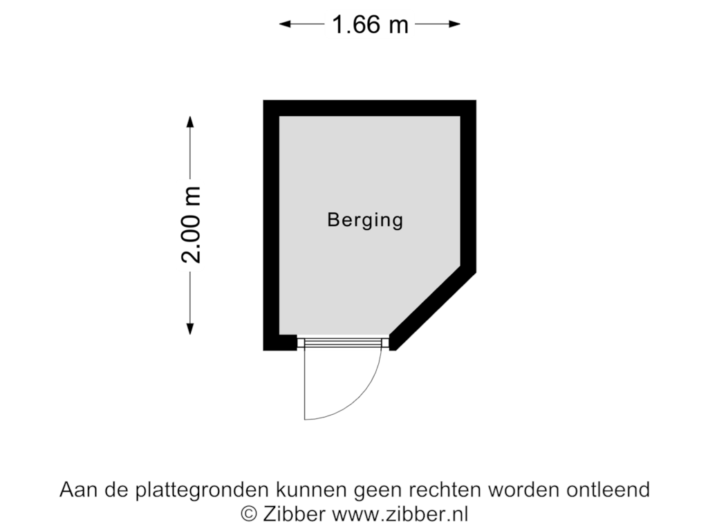 View floorplan of Berging of Lage Nieuwstraat 456