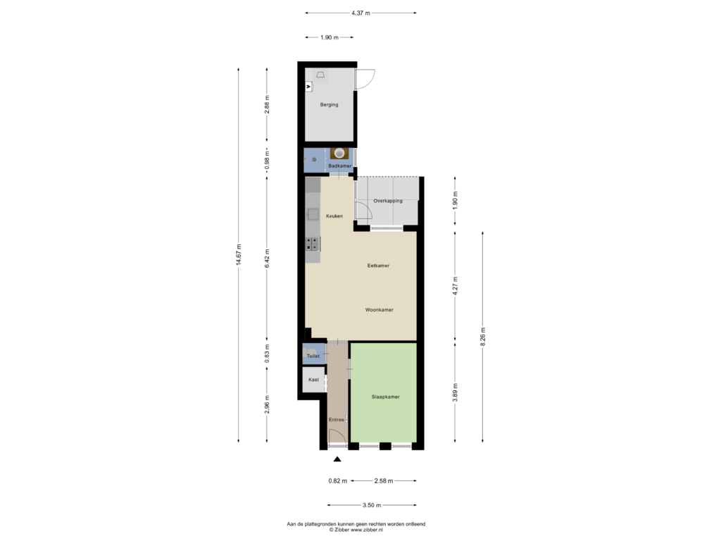 Bekijk plattegrond van Begane Grond van Paul Krugerstraat 21