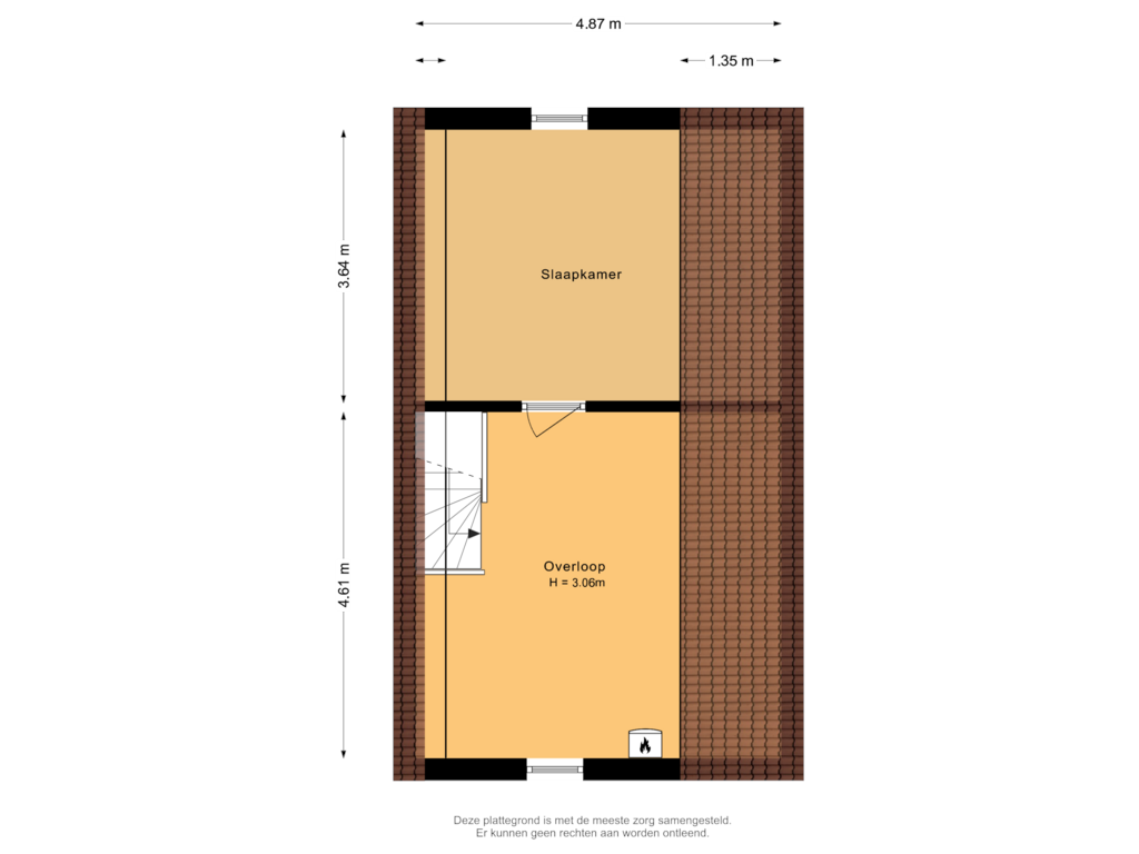 Bekijk plattegrond van Tweede verdieping van Mozartstraat 86