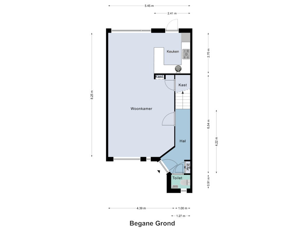 Bekijk plattegrond van Begane Grond van Ambachtsingel 85