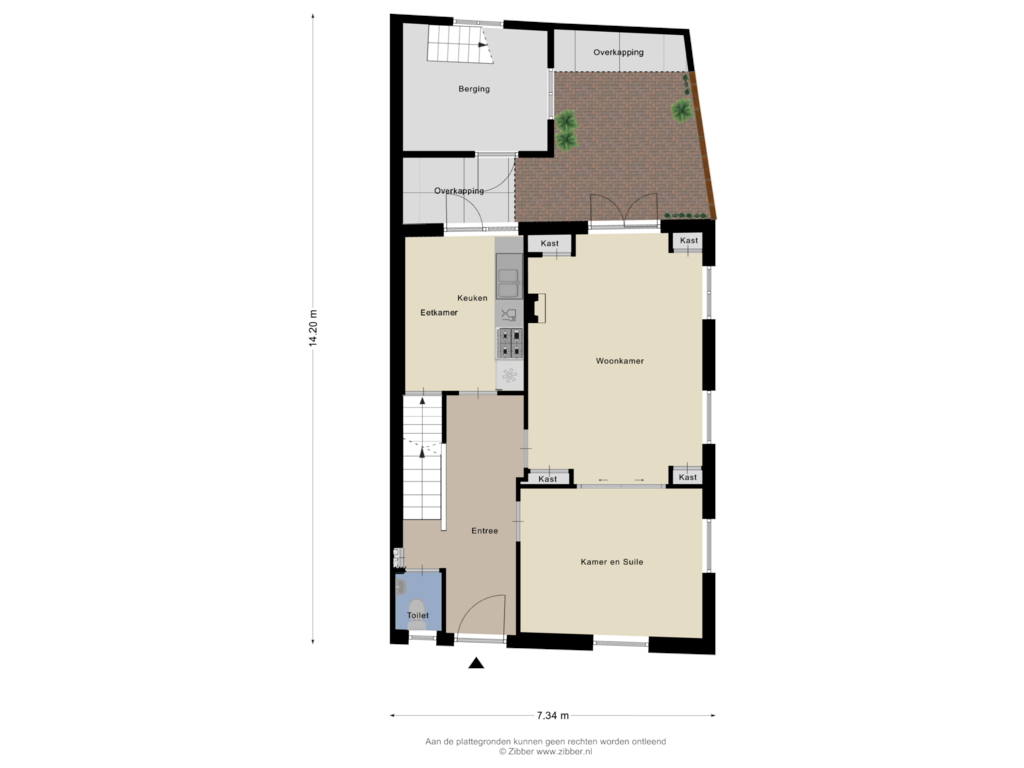 Bekijk plattegrond van Begane Grond _Tuin van Winkelstraat 2