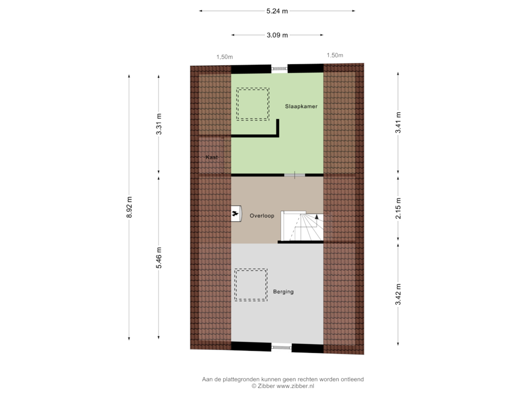 Bekijk plattegrond van Tweede Verdieping van Winkelstraat 2