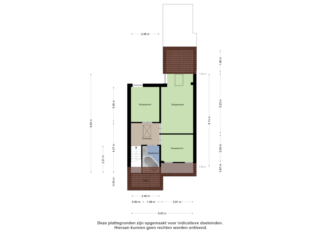 View floorplan of Eerste Verdieping of Dorskamp 36