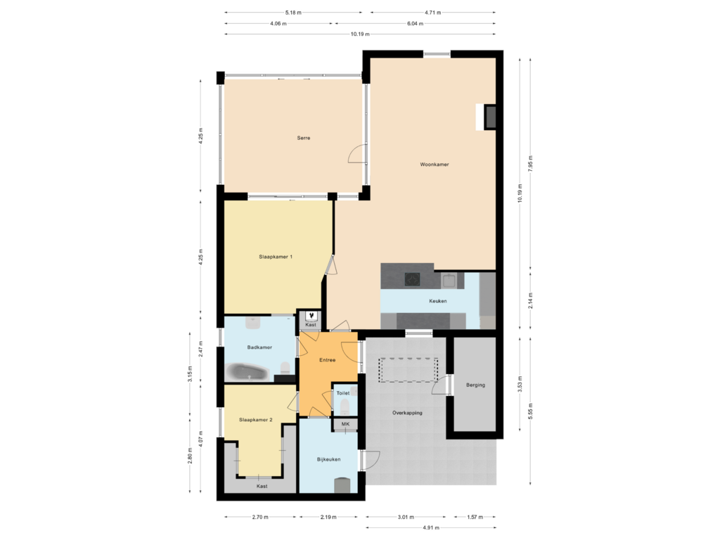 Bekijk plattegrond van Woning van W.J. Bladergroenstraat 56