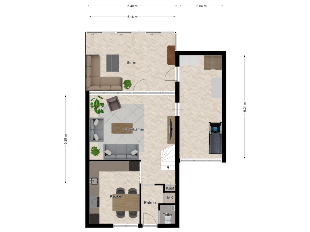 Bekijk plattegrond van Begane grond van Multatuliweg 51