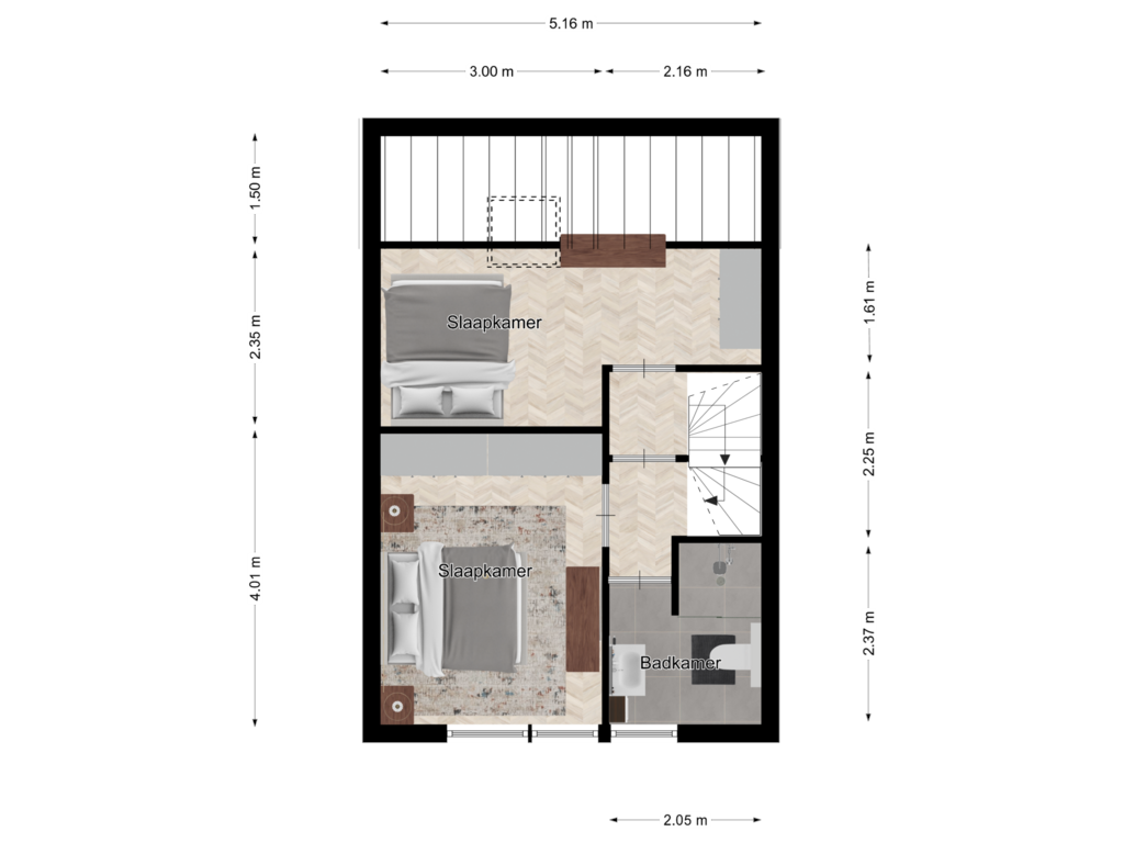 Bekijk plattegrond van Eerste verdieping van Multatuliweg 51