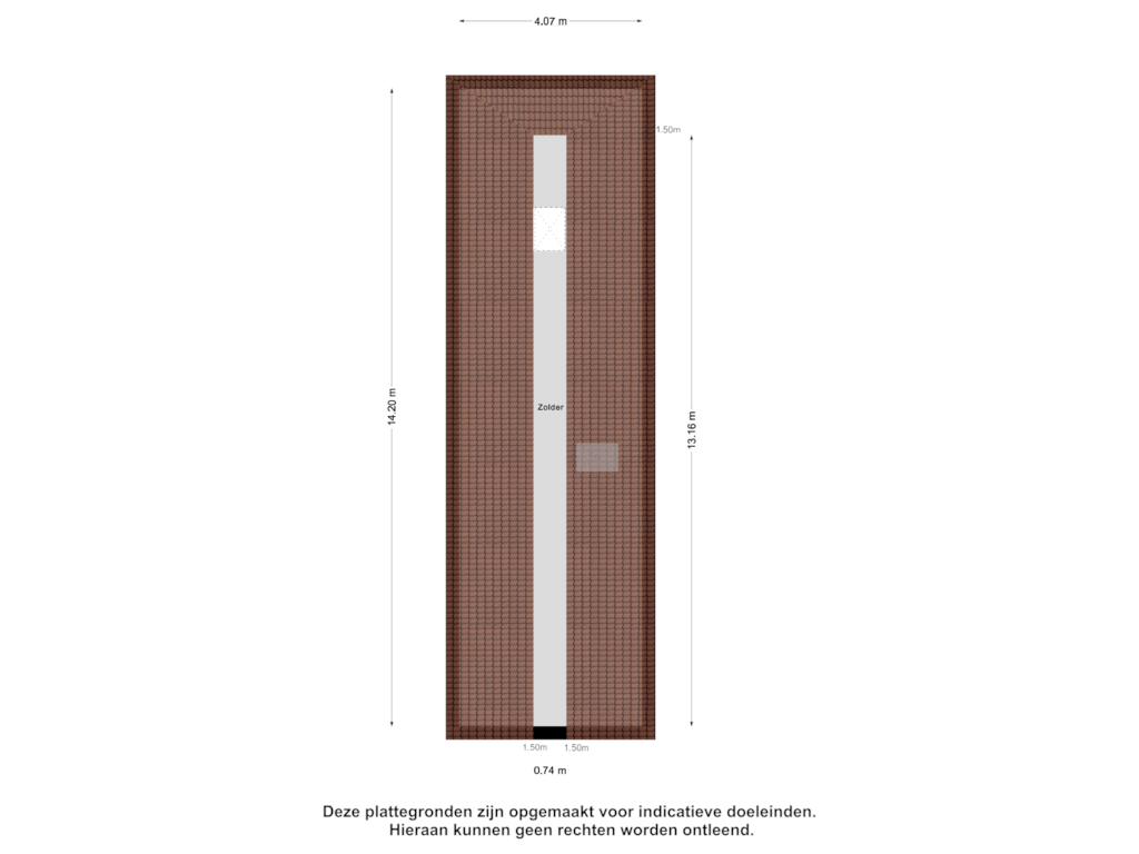 Bekijk plattegrond van Zolder van Driehoekweg 10