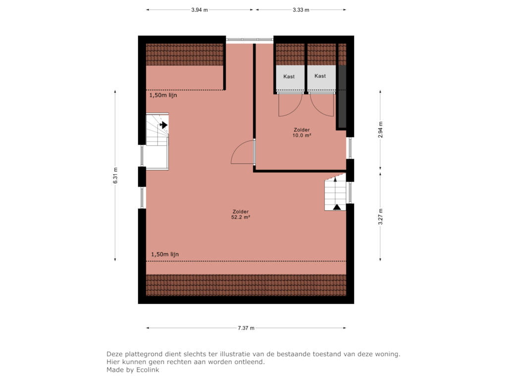 Bekijk plattegrond van Zolder van Akerstraat-Noord 182