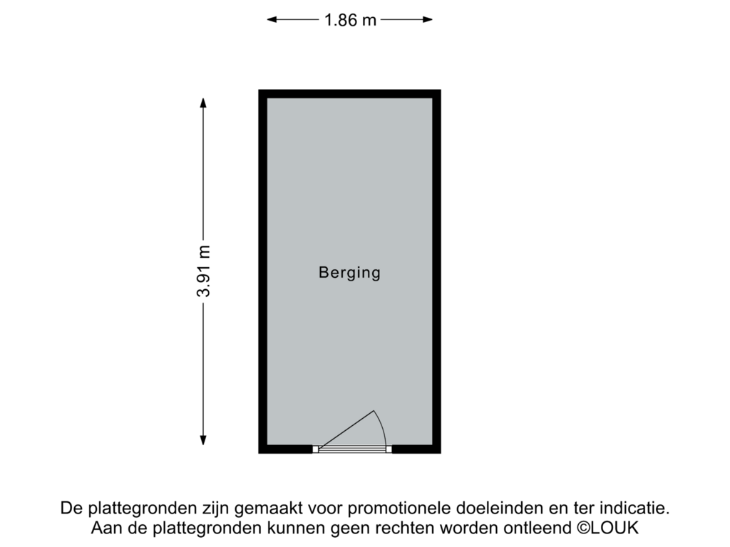 View floorplan of Berging of Prinses Annalaan 306