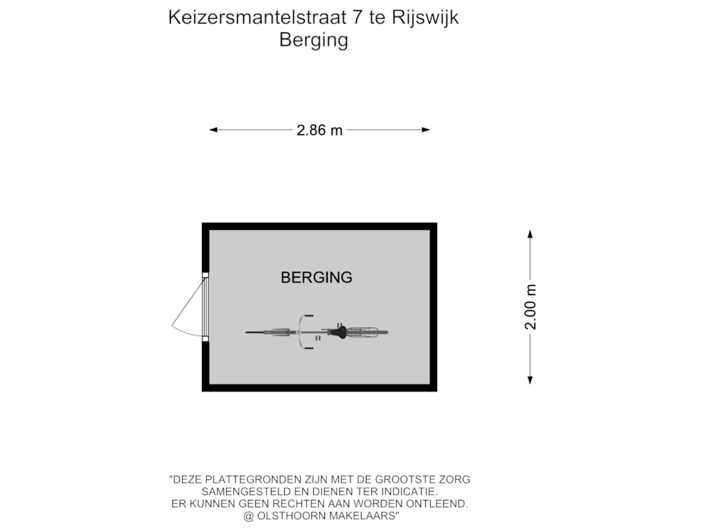 Bekijk plattegrond van Berging van Keizersmantelstraat 7