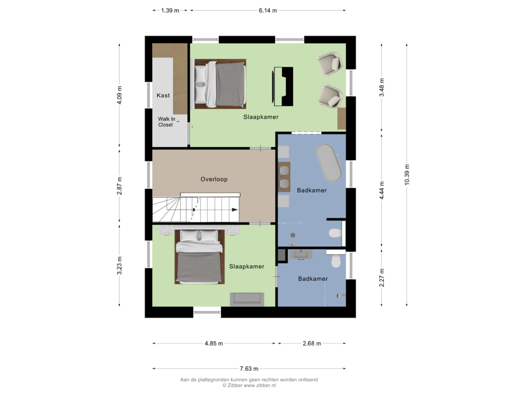 Bekijk plattegrond van Eerste Verdieping van Handelsweg 10