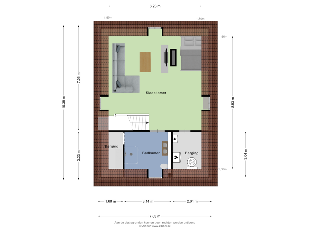 Bekijk plattegrond van Tweede Verdieping van Handelsweg 10