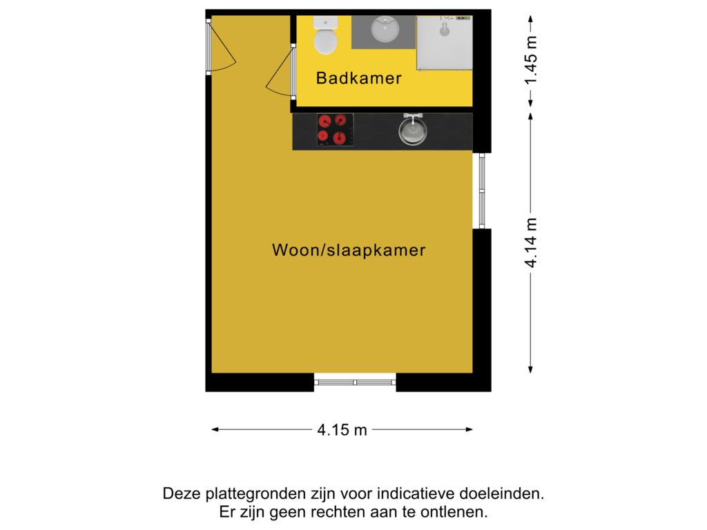 Bekijk plattegrond van Middellaan 5-03, Velp van Middellaan 5-B