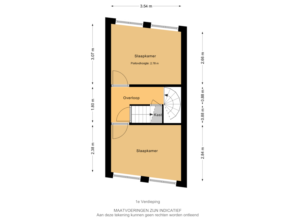 Bekijk plattegrond van 1e Verdieping van Kromhout 150