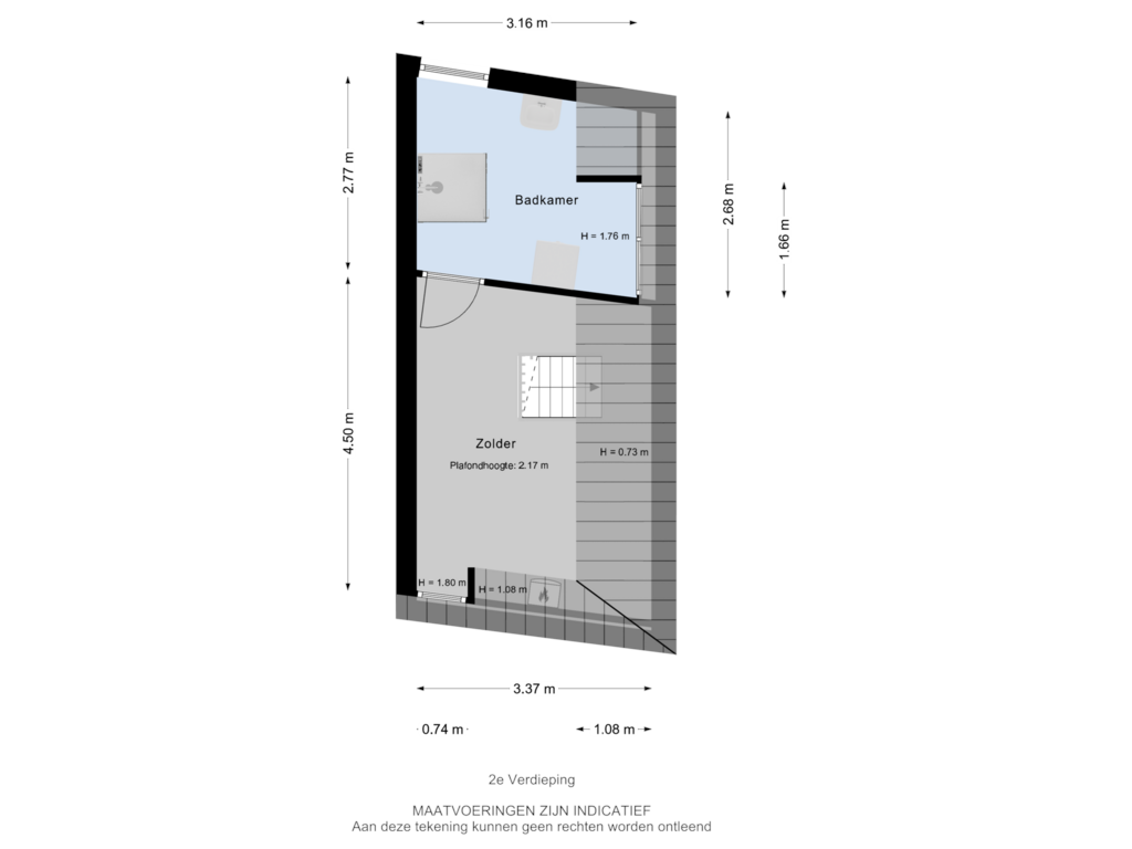 Bekijk plattegrond van 2e Verdieping van Kromhout 150