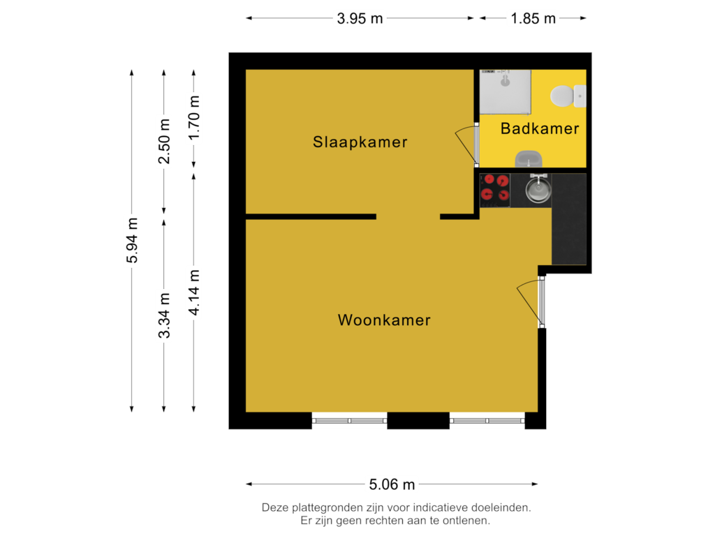 Bekijk plattegrond van Middellaan 5-01, Velp van Middellaan 5-A