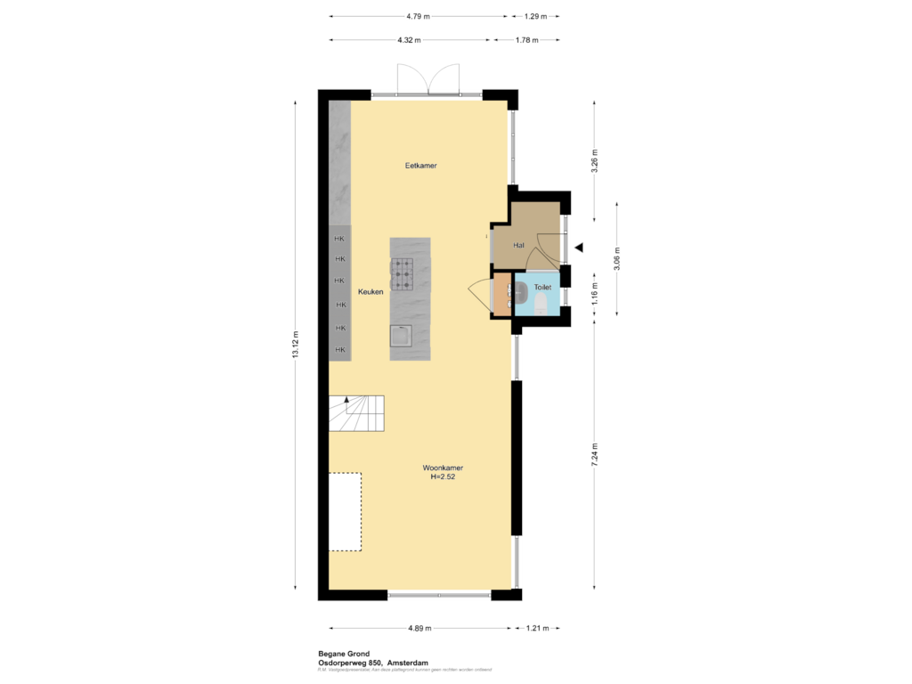 Bekijk plattegrond van Begane Grond van Osdorperweg 850