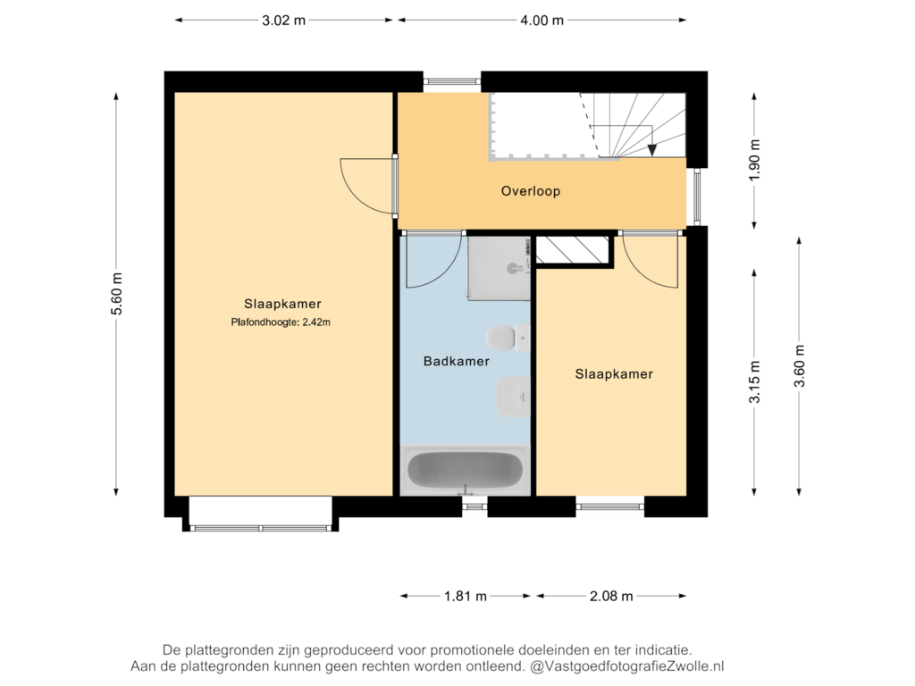 View floorplan of 1e verdieping of Wanningstraat 235