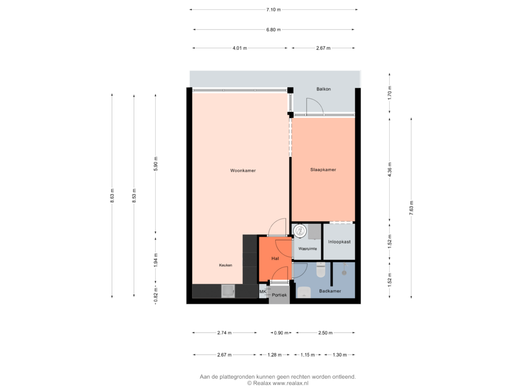 Bekijk plattegrond van Verdieping van Händellaan 85