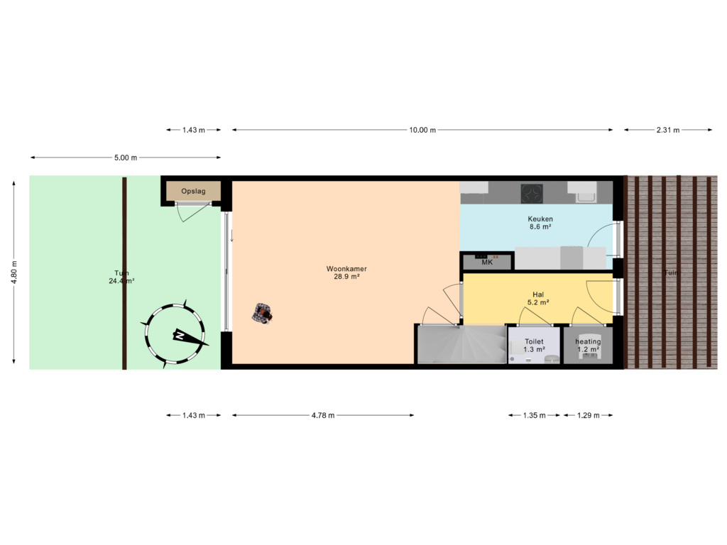 Bekijk plattegrond van Begane grond van Laura Wernet-Paskelhof 15