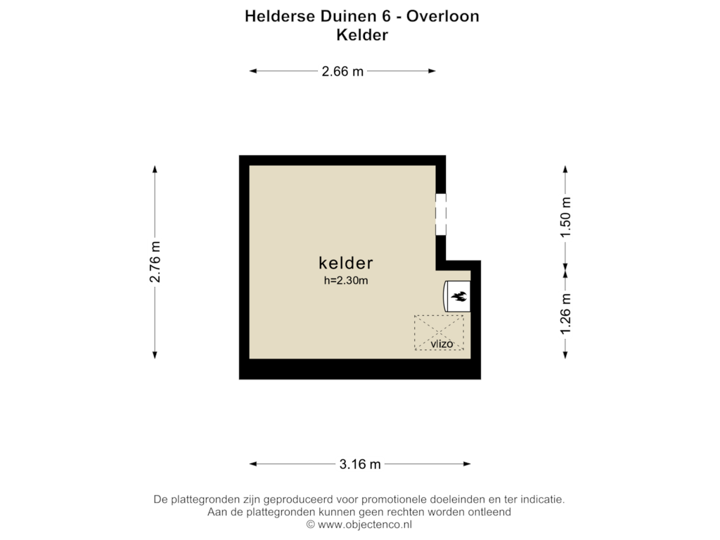 View floorplan of Kelder of Helderse Duinen 6