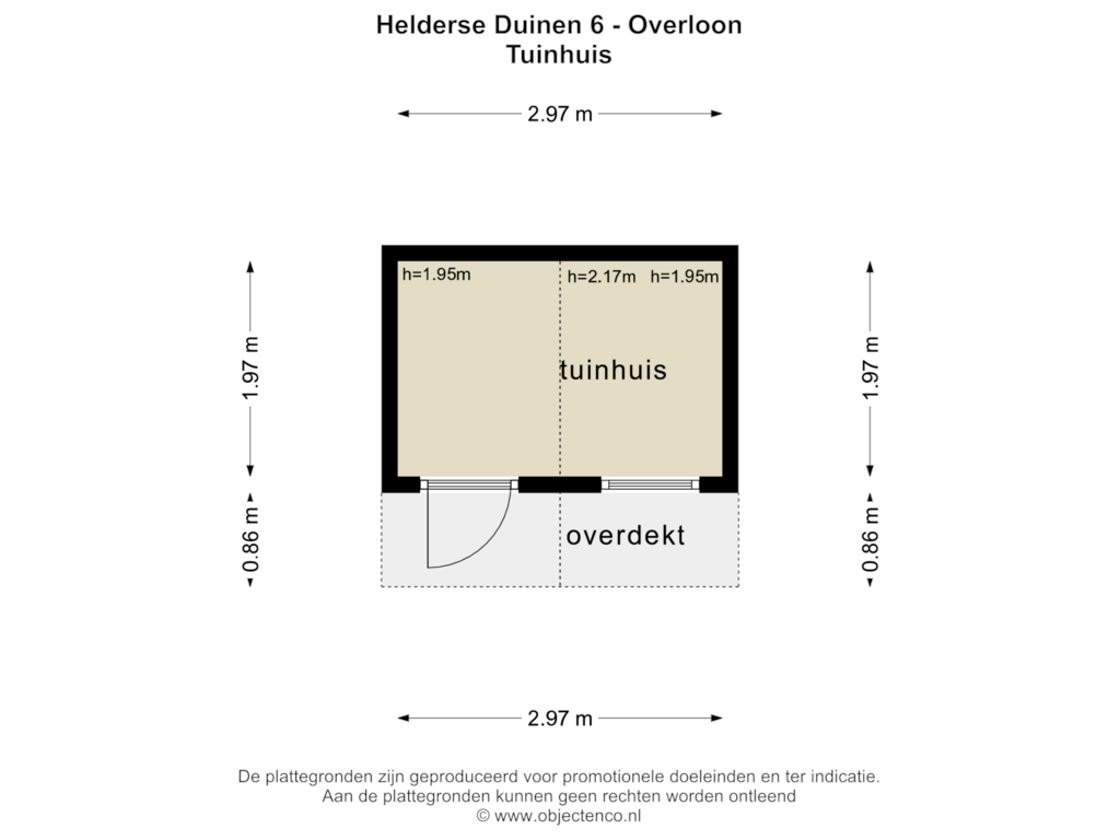 View floorplan of Tuinhuis of Helderse Duinen 6