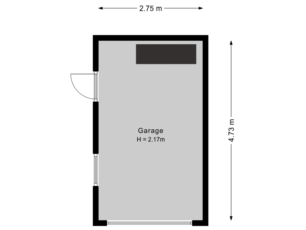 View floorplan of Garage of Pastoor Grimmeltstraat 25