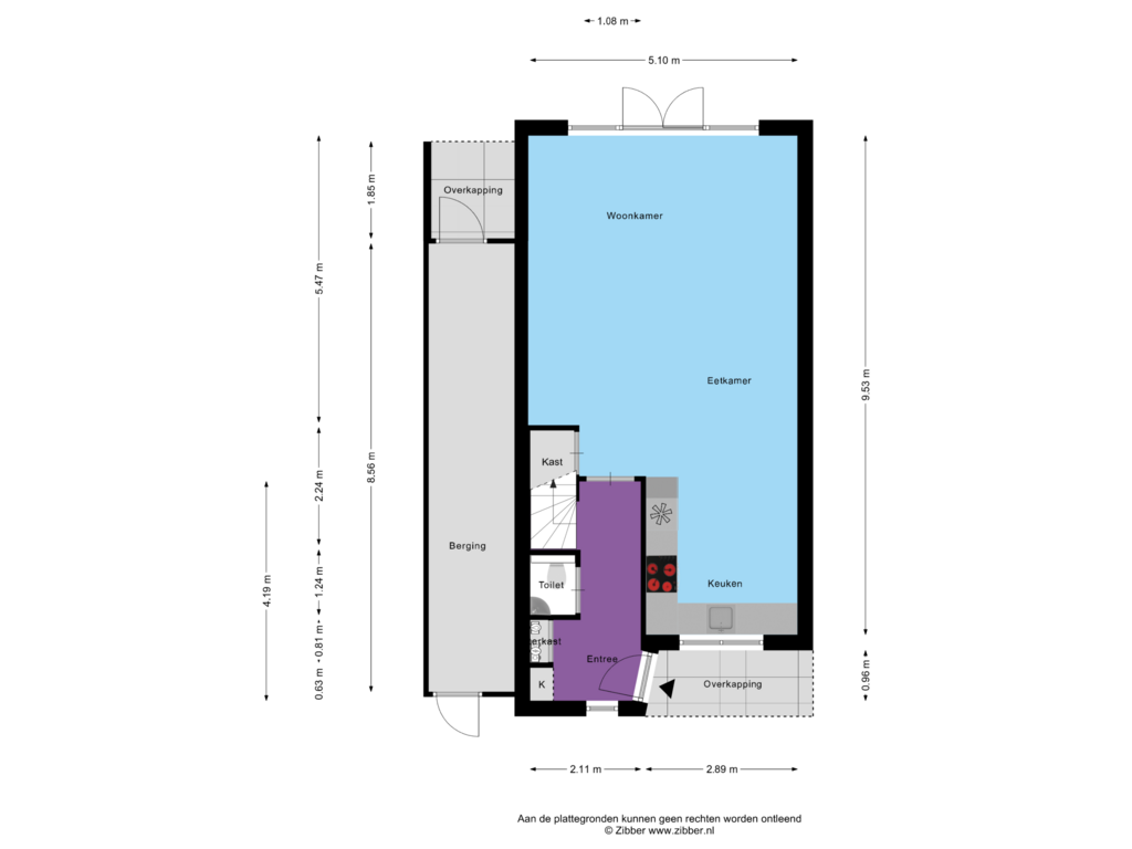 View floorplan of Begane grond of Aagje Dekenstraat 3