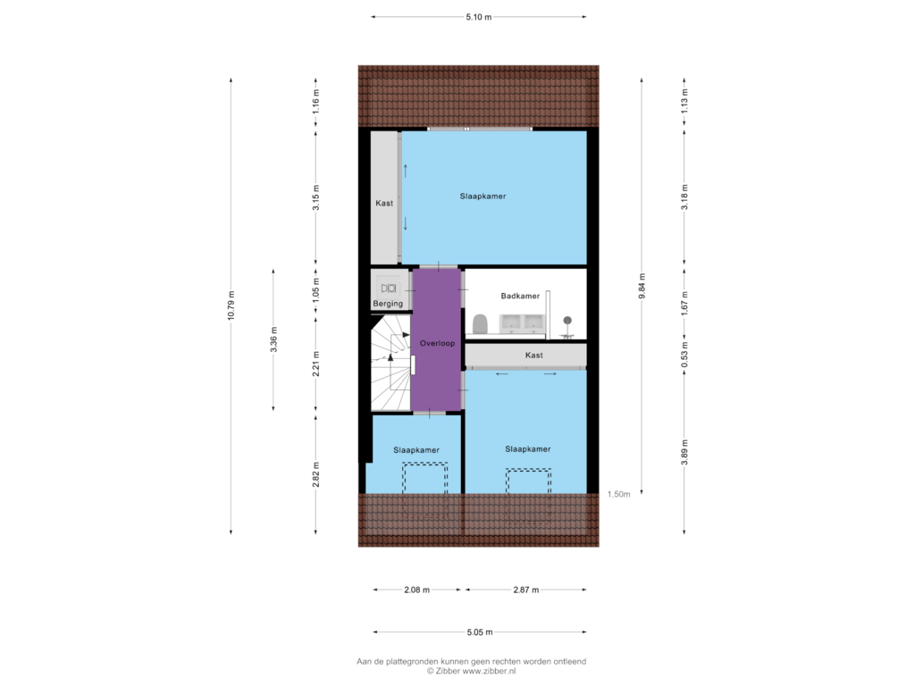 View floorplan of Eerste verdieping of Aagje Dekenstraat 3