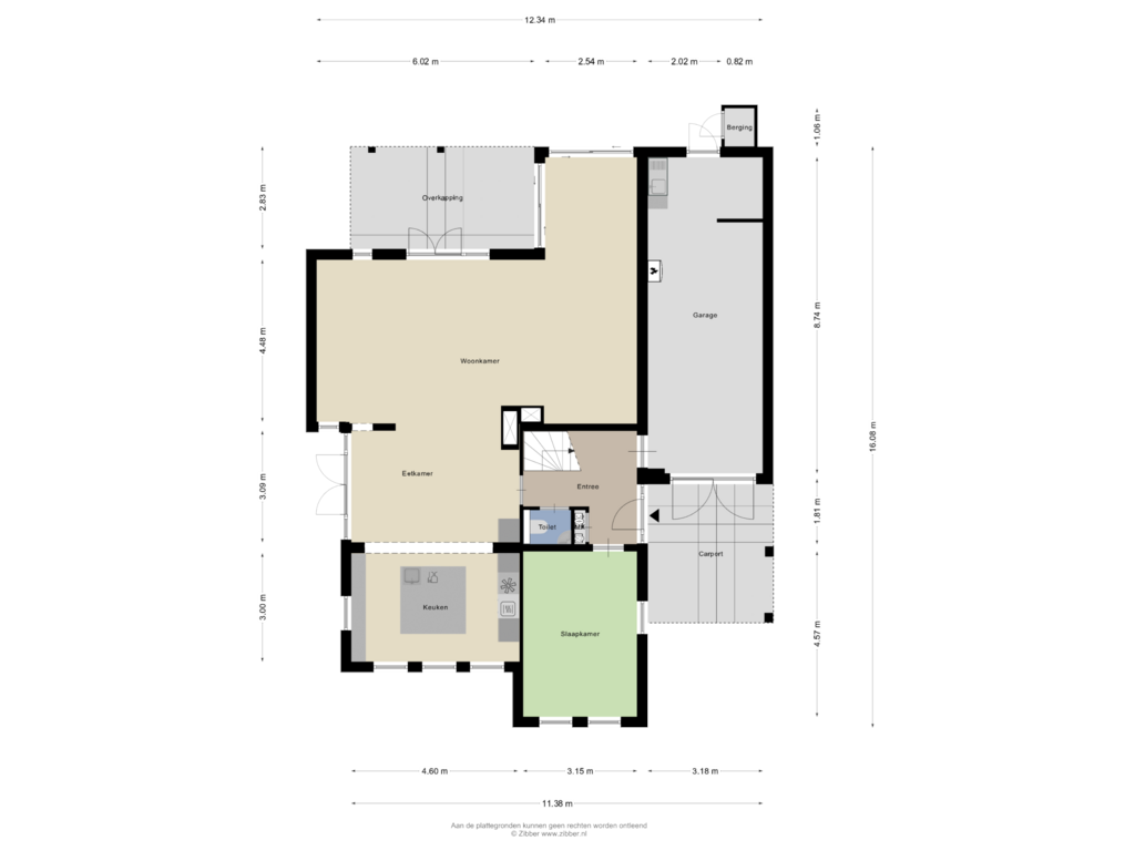 Bekijk plattegrond van Begane grond van Theeroosweide 49