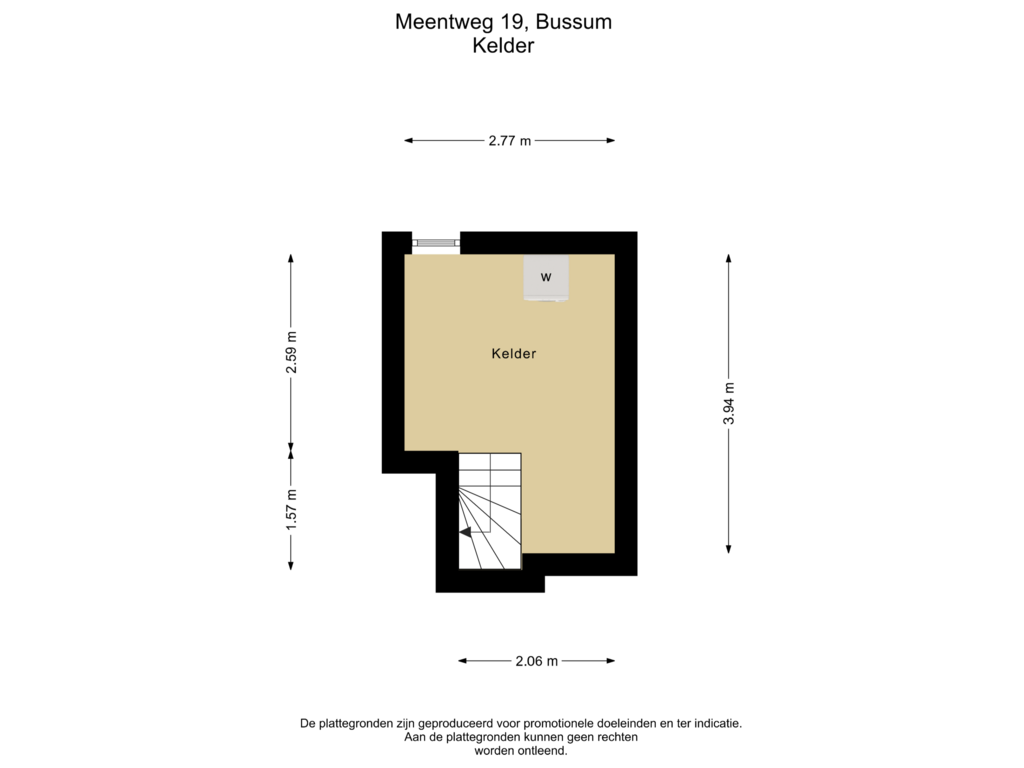 Bekijk plattegrond van Kelder van Meentweg 19