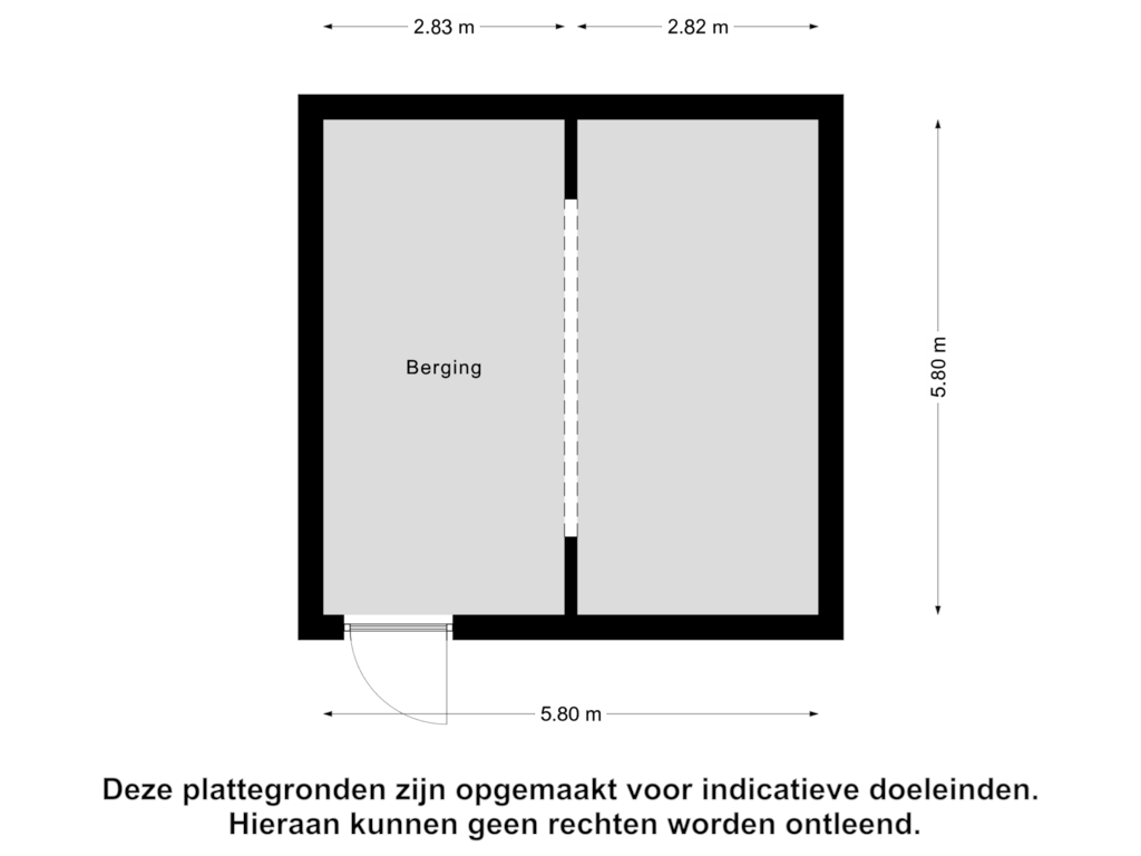 Bekijk plattegrond van Berging van Menkemaweg 13-B