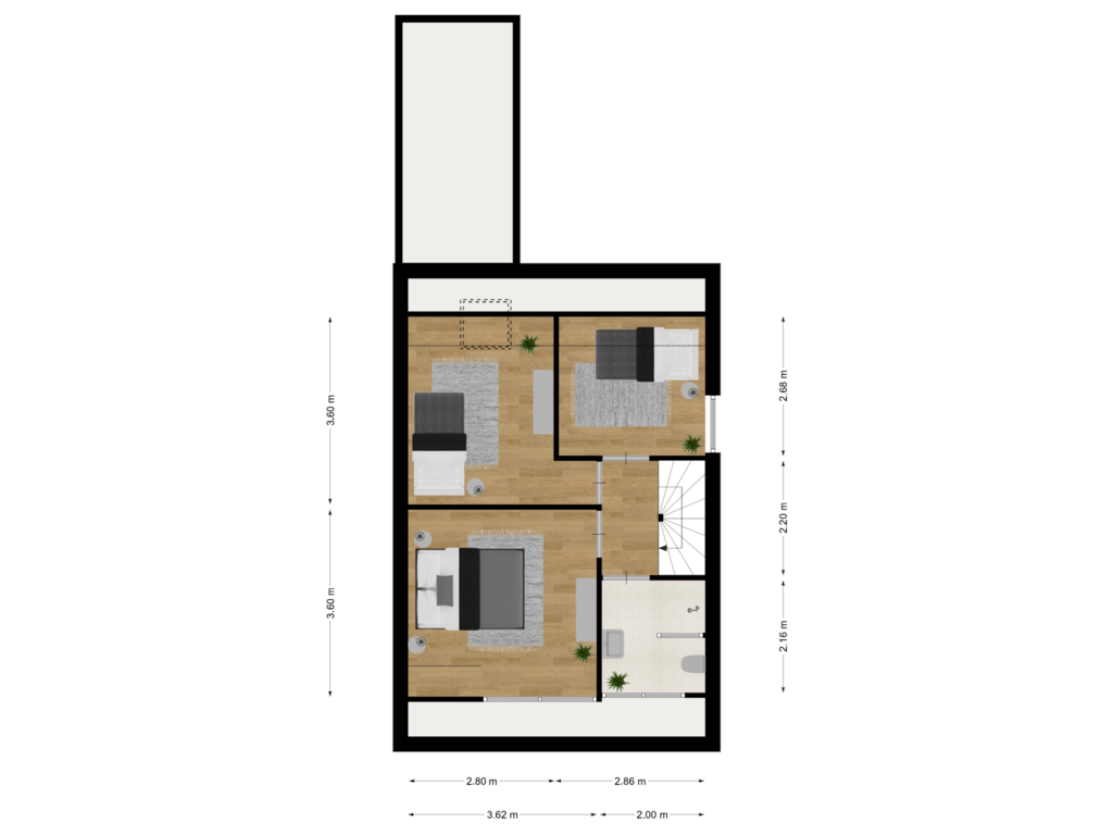 Bekijk plattegrond van Verdieping van Meester Zuidemastraat 55