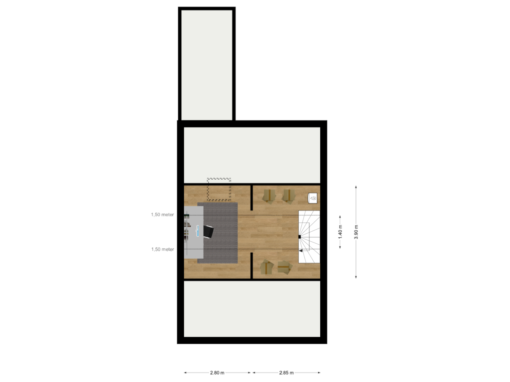 Bekijk plattegrond van Zolder van Meester Zuidemastraat 55