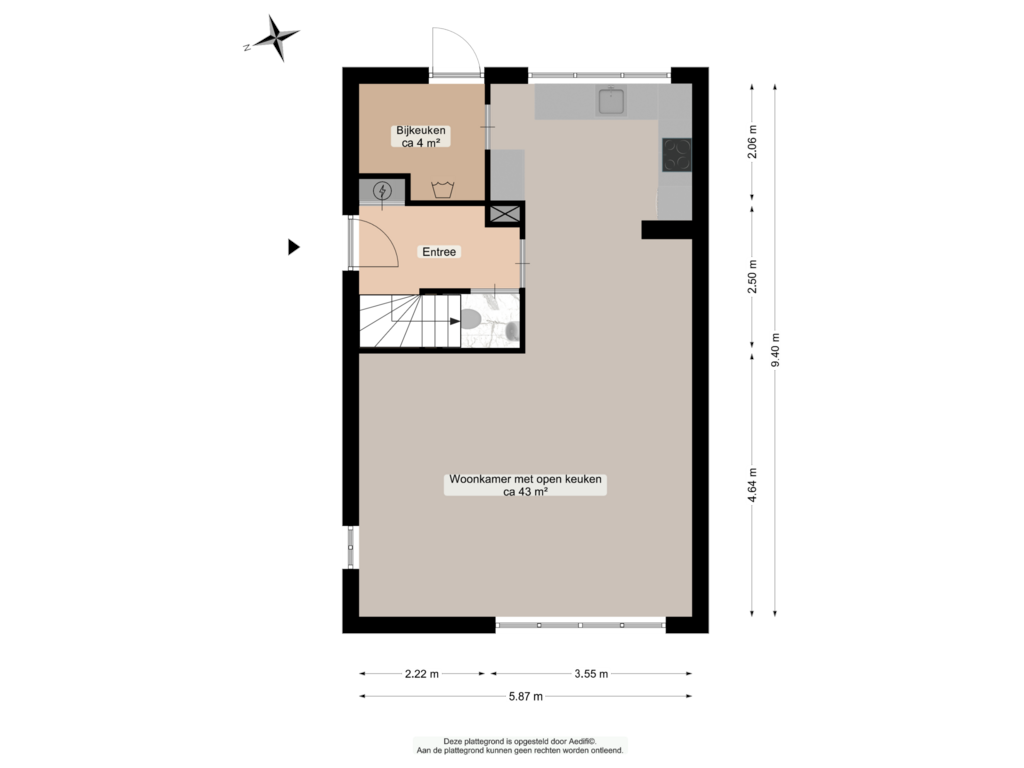 Bekijk plattegrond van Begane grond van Opwierderweg 31